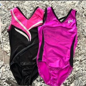 GK Leo gymnastics leotard 2 child large or Adult XS